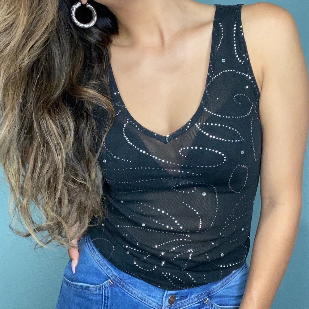 Black tank top